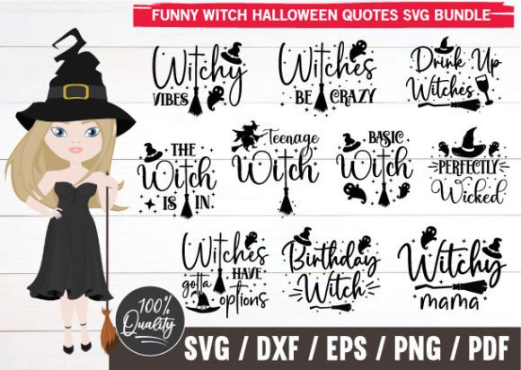 Funny Witch Halloween Quotes Svg Bundle Review